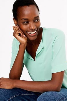 Marks & Spencer, Bluza cu decolteu rotund, Verde menta, 34 Marks & Spencer, Bluza cu decolteu rotund, Verde menta, 34