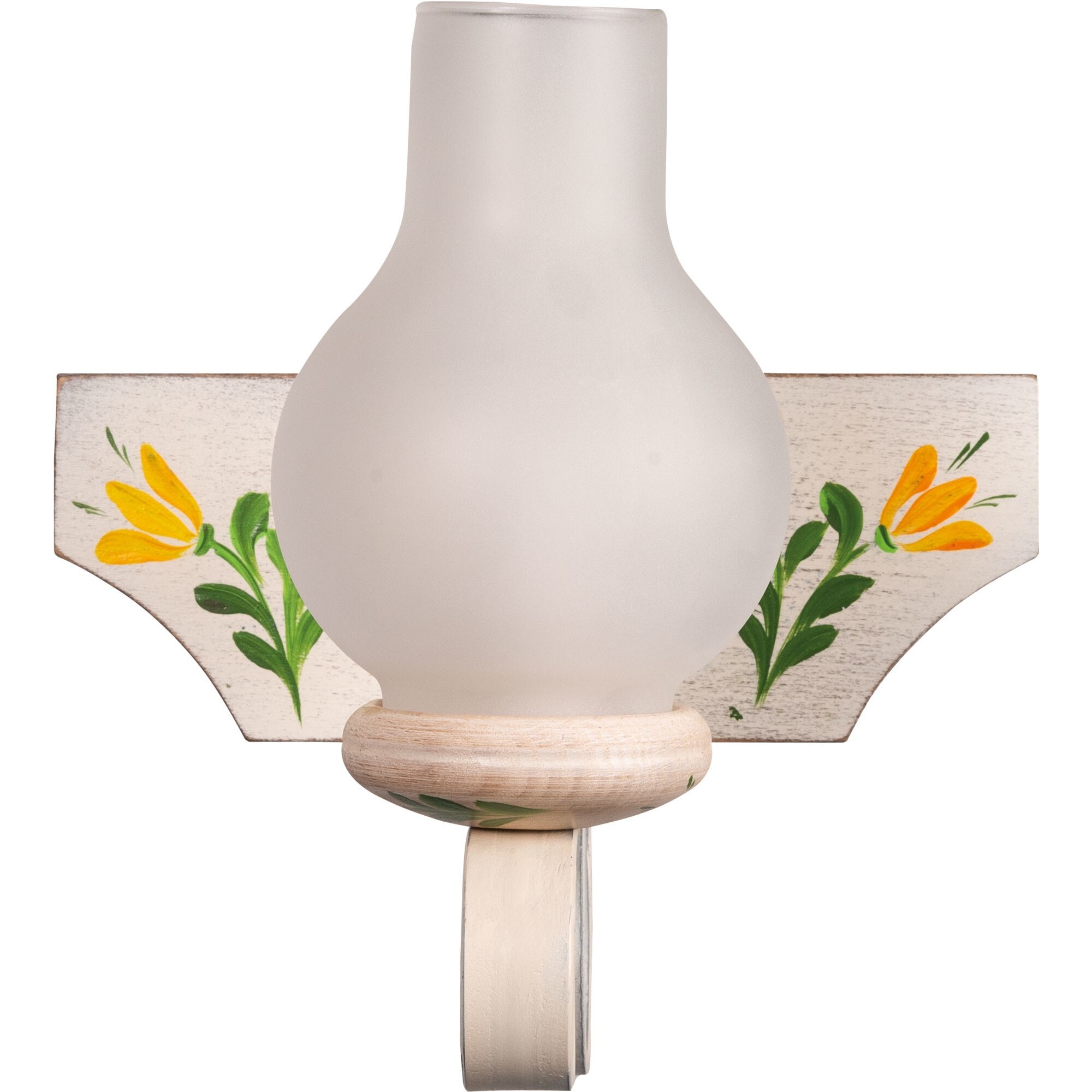 Aplica Davos cu model floral 1xE14, Alb