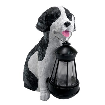 Decoratiune gradina, polirasina, lampa solara, catelus cu felinar, 14x24x25 cm Decoratiune gradina, polirasina, lampa solara, catelus cu felinar, 14x24x25 cm