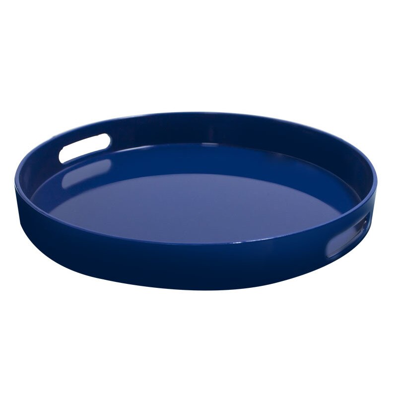 Tava ospatar servire rotunda 33xh4cm culoare albastra