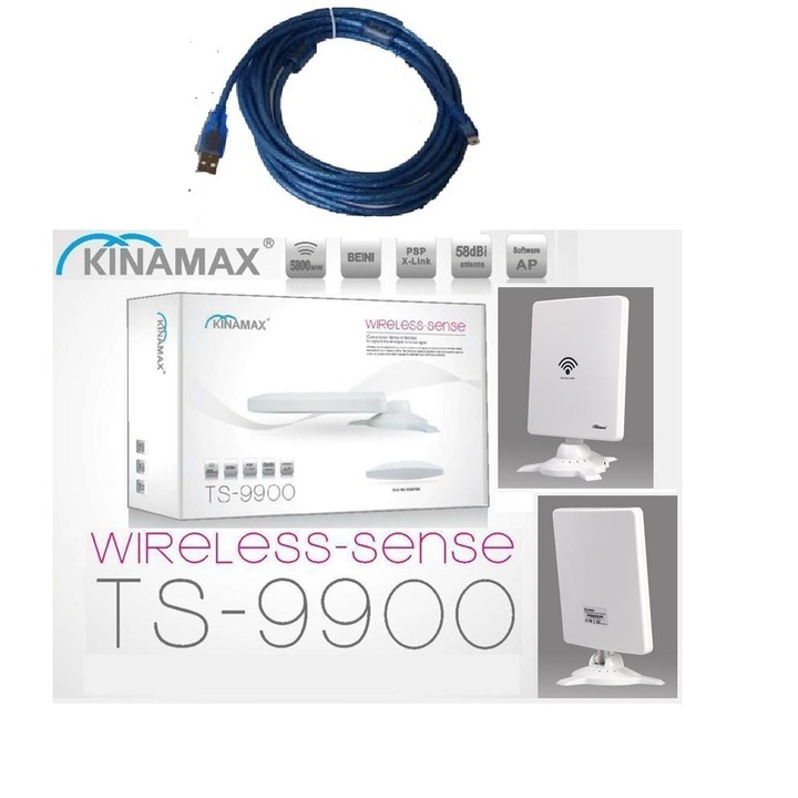 Антена, Wi-Fi, KINAMAX TS-9900, външен монтаж, мощен