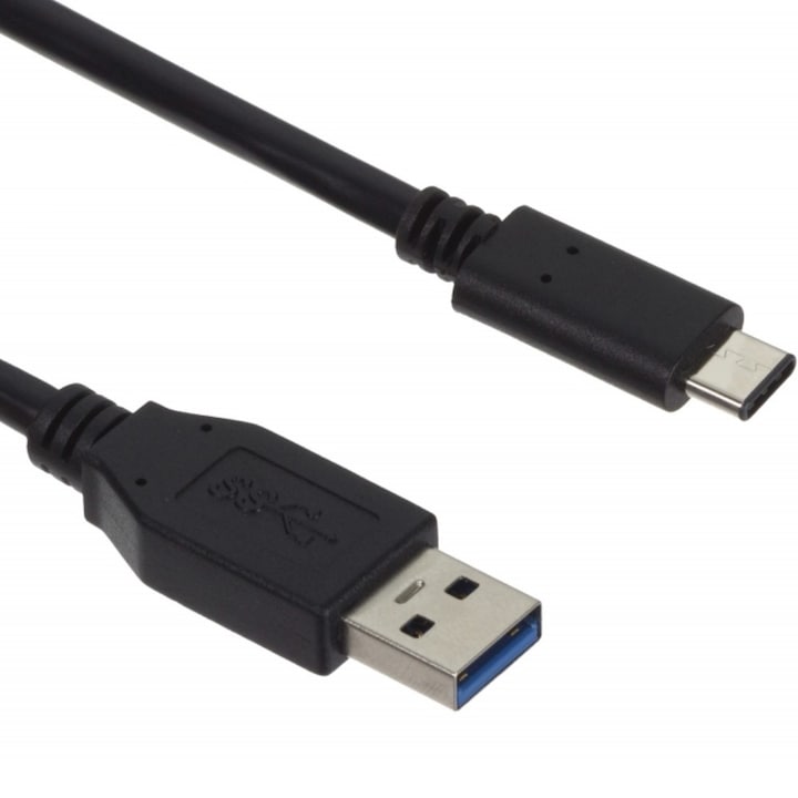 Кабел за данни/зареждане Kit, USB to Type-C, Черен