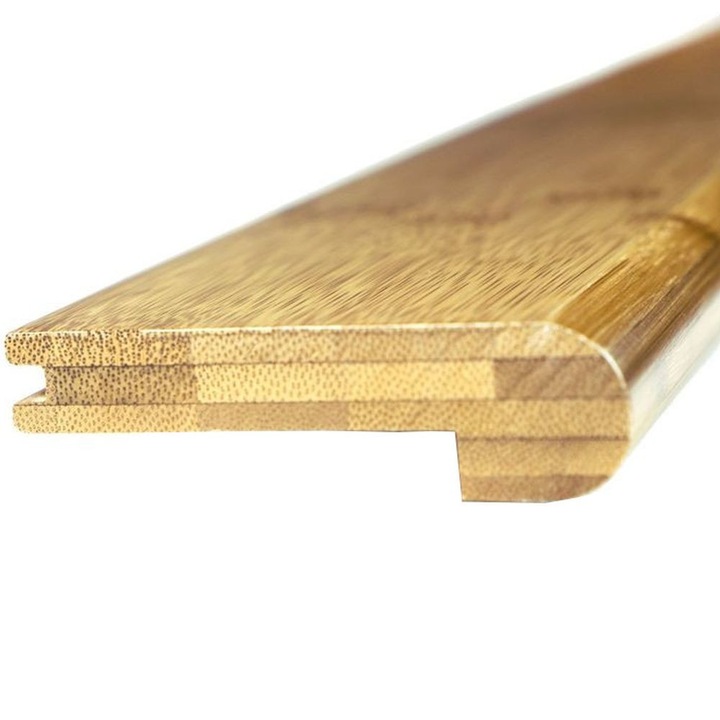 Nas treapta din bambus, Class Bambus, cu fibra orizontala, culoare cafeniu, dimensiuni 1860x92x15/25 mm