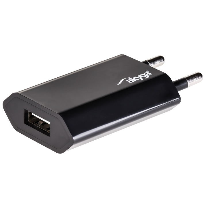 Akyga Wall charger 240V Akyga AK-CH-03BK 1x USB 1A black