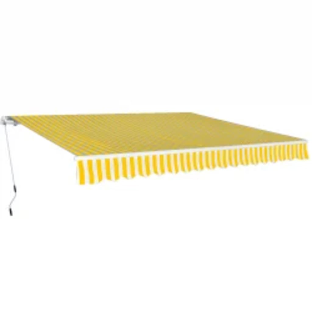 Copertina cu model dungi, vidaXL, Tesatura, 300 cm, Galben