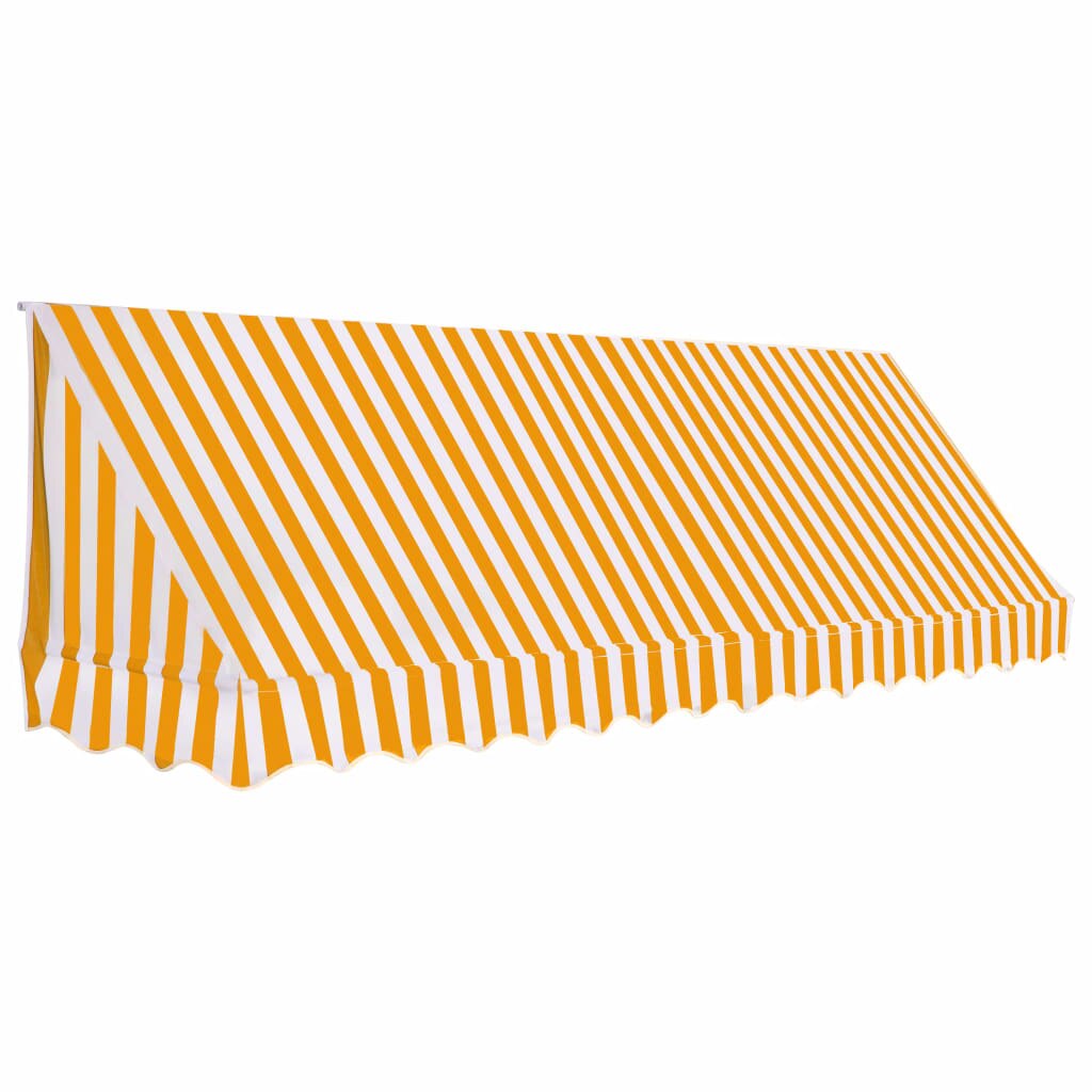 Copertina de bistro, vidaXL, Tesatura, 350 x 120 cm, Portocaliu/Alb
