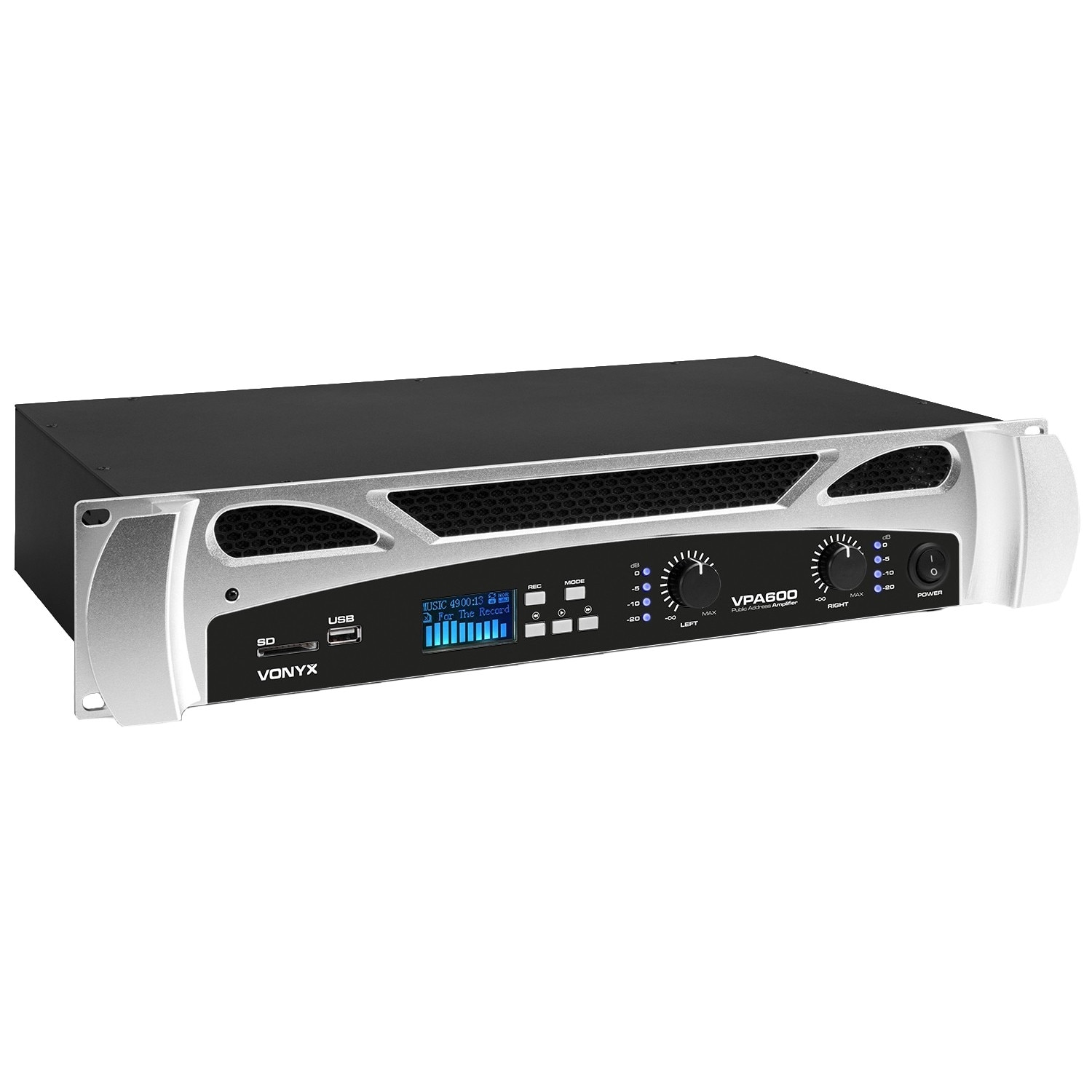 Amplificator profesional, 2x300W, Bluetooth/SD/USB, Vonyx VPA600