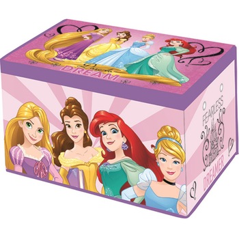 Cutie depozitare cu capac SunCity, 55 x 37 x 33 cm, material textil, model Princess Cutie depozitare cu capac SunCity, 55 x 37 x 33 cm, material textil, model Princess