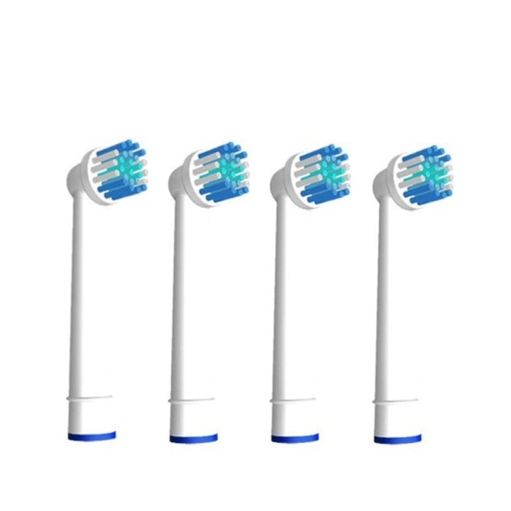 Dentos Pro Clean Tartalék készlet, Kompatibilis Oral-B elektromos fogkefével, 4 db, Fehér