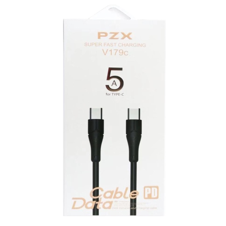 Cabl,u PZX, Tip C - Tip C 5A V179c 1m, Negru