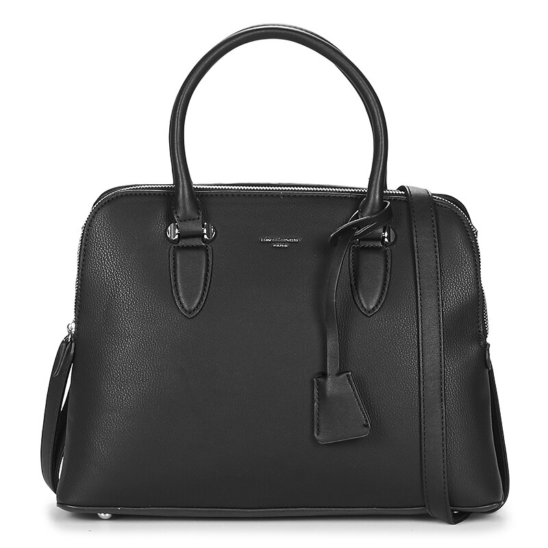 Geanta dama, David Jones, mini tote, neagra, din piele ecologica, forma dome, 99571177
