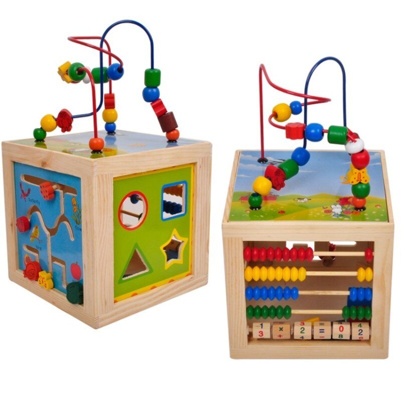 Cub educativ multifunctional 5 in 1 Natur