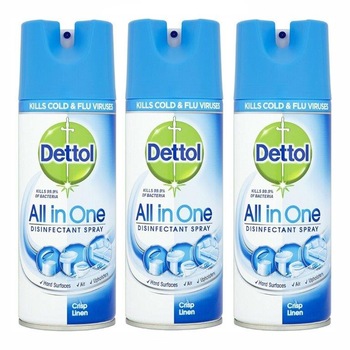 Pachet Dettol 3 x Spray Dezinfectant 400 ml Crisp Linen Pachet Dettol 3 x Spray Dezinfectant 400 ml Crisp Linen