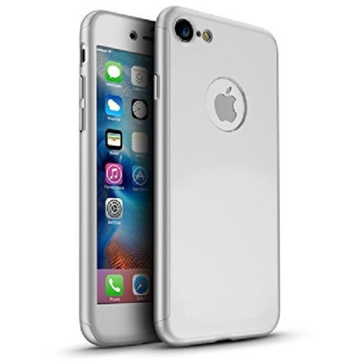 Калъф GloMax FullBody Silver за Apple iPhone 7 с включено стъклено фолио
