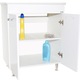 Baza mobilier baie si lavoar (chiuveta) Badenmob 054, front MDF vopsit, laterale PAL, 60 cm, alb ultralucios