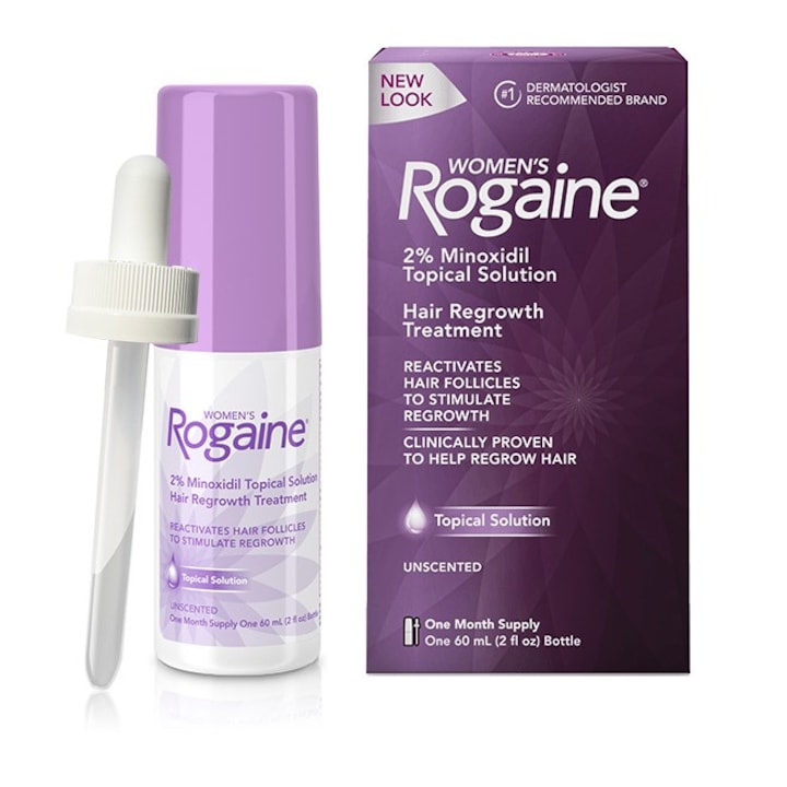 Разтвор Rogaine, Против косопад, Миноксидил 2%, За жени, Включена оригинална пипета, 60 ml