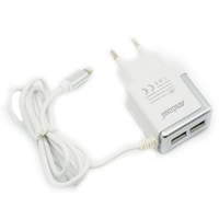 Incarcator retea USB Andowl, pentru Apple iPhone 5, 5C, 5S, 6, 6 Plus, iPod Touch, iPod nano,Fast Charge 4.1 A, Alb
