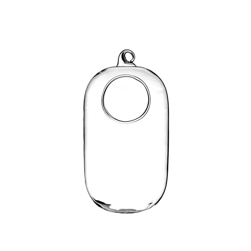 Terariu din sticla sub forma de capsula, 15 x 8.5 cm