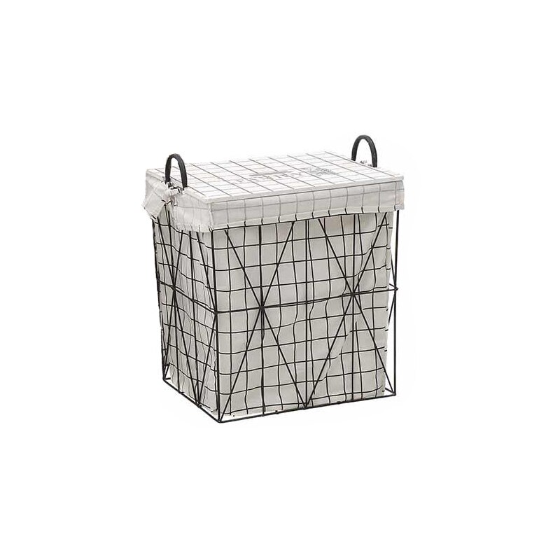 Cos rufe Family mediu metal si panza 38x32x42 cm