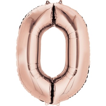 Balon Folie Mare Cifra 0 Rose Gold - 66 x 88cm, Amscan 36190 Balon Folie Mare Cifra 0 Rose Gold - 66 x 88cm, Amscan 36190