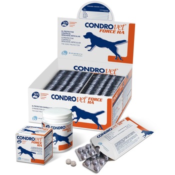 Supliment nutritiv pentru caini, Condrovet Force HA, folie cu 10 tablete Supliment nutritiv pentru caini, Condrovet Force HA, folie cu 10 tablete