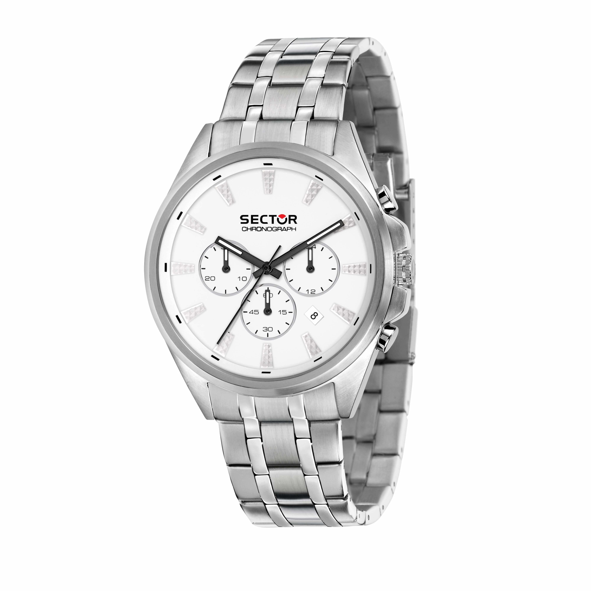 Ceas Sector R3273991005, barbatesc, argintiu, inox, cronograf, 44mm