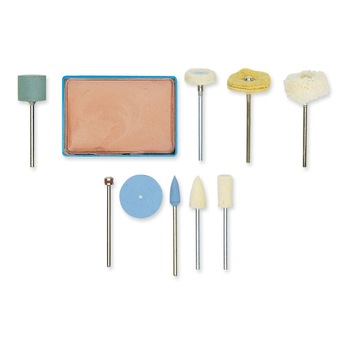 Set complet de 10 piese pentru slefuire fina si lustruire, Proxxon 28285 Set complet de 10 piese pentru slefuire fina si lustruire, Proxxon 28285