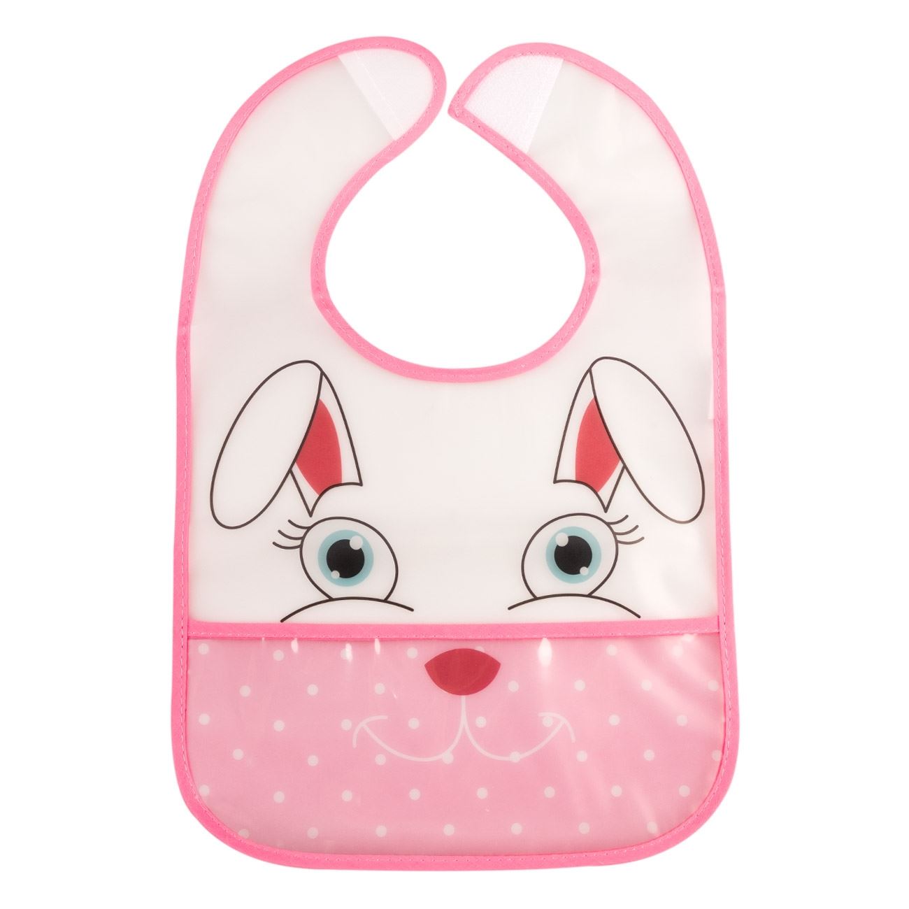 Bavetica bumbac cu strat impermeabil, cu buzunar, Zola®, iepuras dragalas