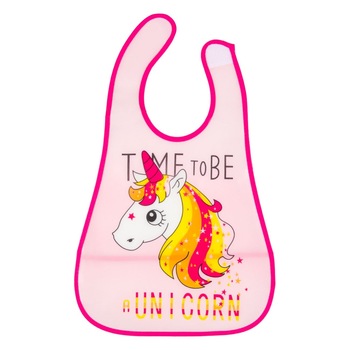 Bavetica bumbac cu strat impermeabil, Zola®, unicorn Bavetica bumbac cu strat impermeabil, Zola®, unicorn