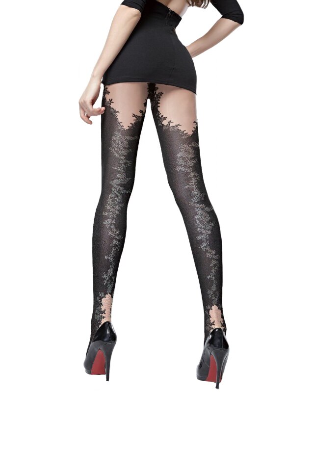 Ciorap cu model rafinat in sapte,D&J Exclussive