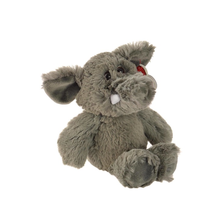 Ty Ella sötétszürke, nagyon puha elefánt plüss – 20 cm