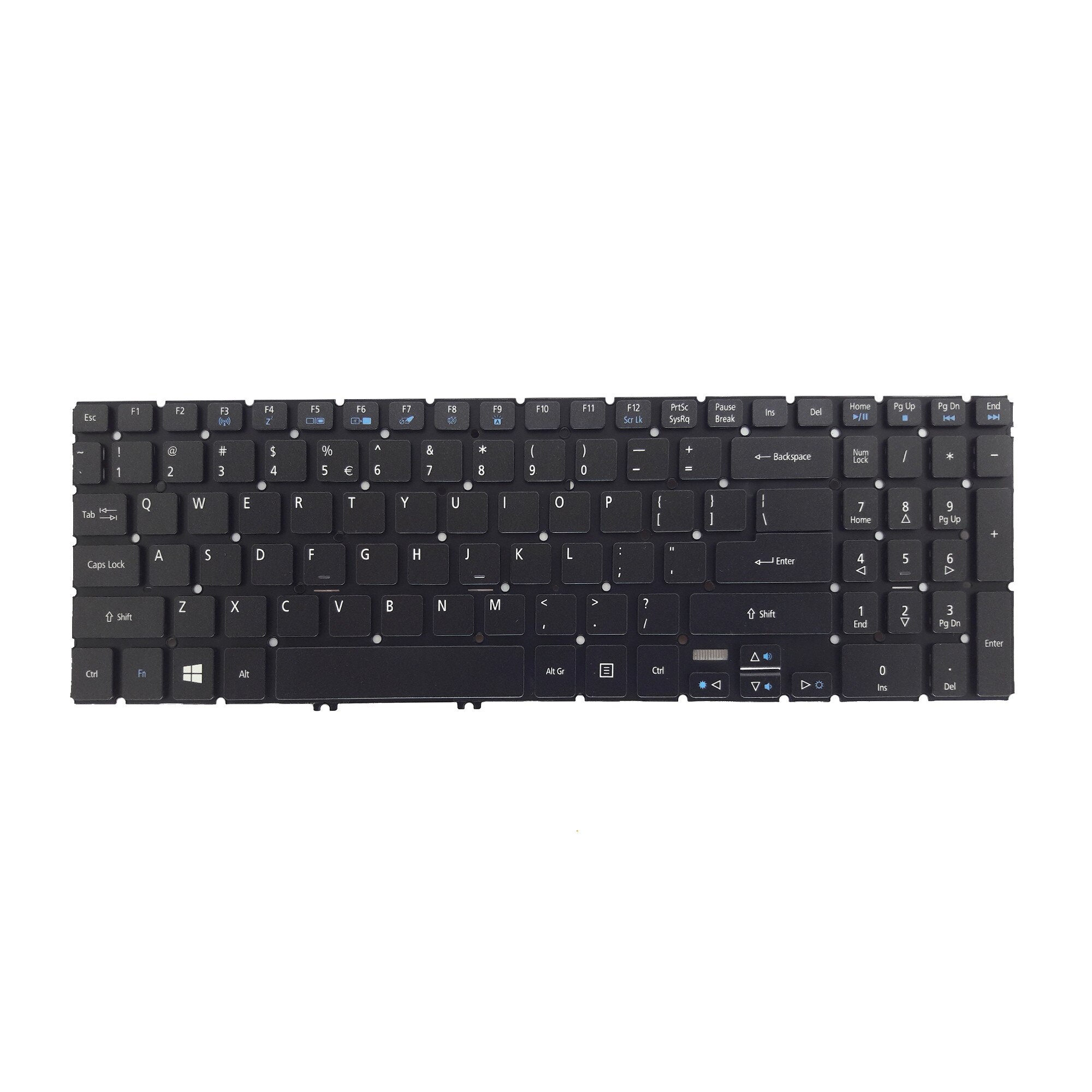 Tastatura compatibila Acer Aspire V5 552, V5 552G, V5 552PG, V5 572, V5 572P, V5 572PG, V5 573, V5 573G, V5 573P, V5 573PG, neagra, cu iluminare, layout: US