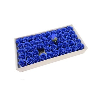 Cutie cu 50 de trandafiri din sapun, culoare albastru Cutie cu 50 de trandafiri din sapun, culoare albastru