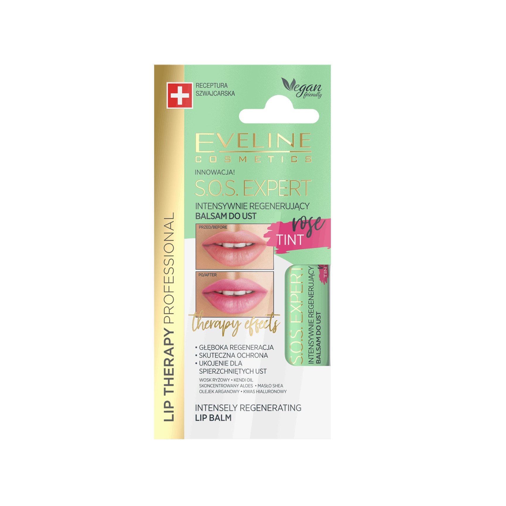 Balsam de buze - Eveline Cosmetics Sos Expert Rose