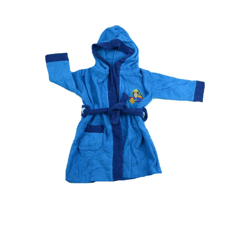 Halat de baie pentru baieti Setino Pompierul Sam 840-224, Albastru, 98-104 cm