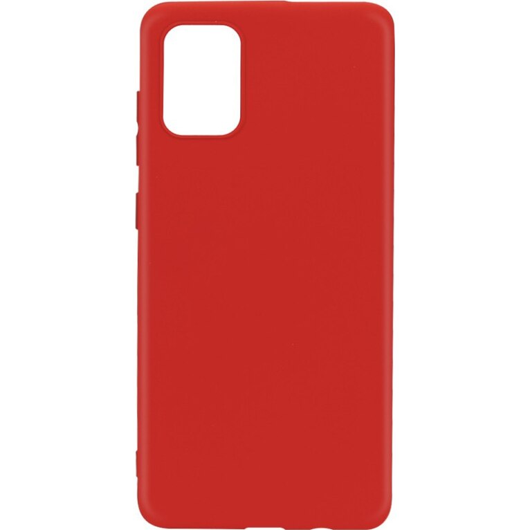 Husa Lemontti Silky pentru Samsung Galaxy A71, Silicon, Rosu