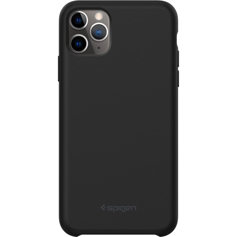 Husa Spigen Fit pentru iPhone 11 Pro Max, Silicon, Black