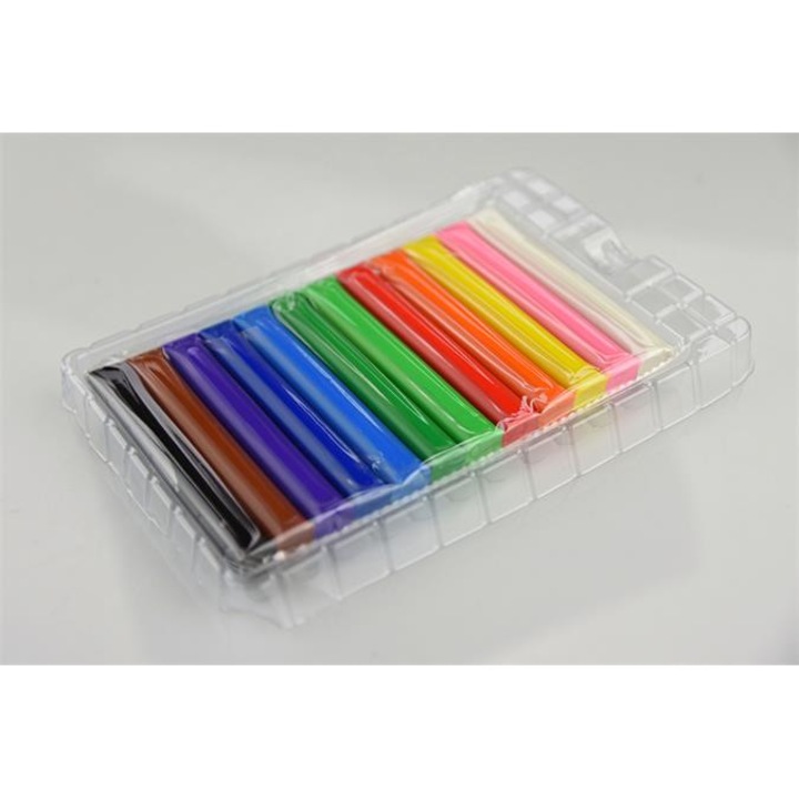 Пластилин, цветен, 12 бр., NEBULO