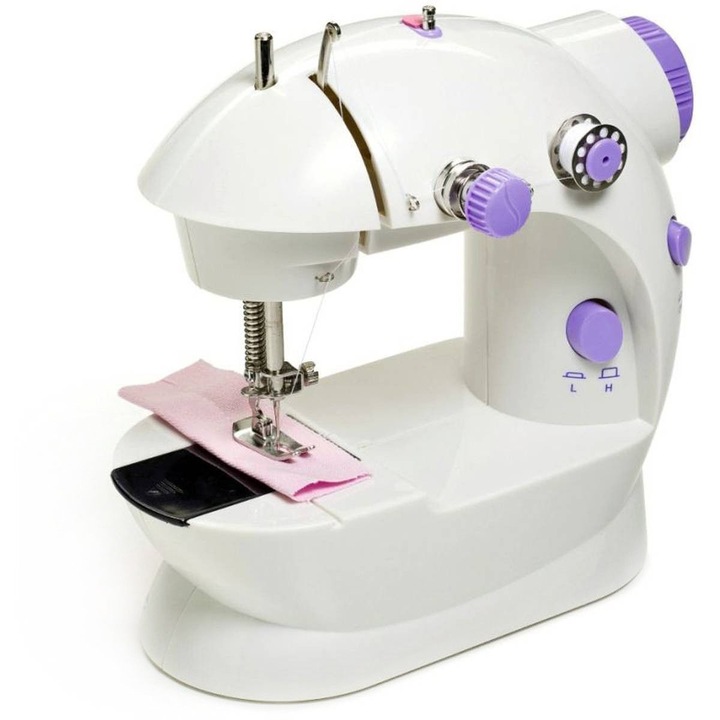 Mini masina de cusut, Sewing Machines, portabila, cu pedala si ace incluse, JOV