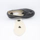 Pantofi dama piele lacuita croco varf rotund talpa demi-wedge negru 38 EU