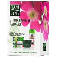 Set ingrijire fata Plant Line: Crema de zi antirid 35+, 45 ml + Crema de noapte antirid 35+, 45 ml + Apa micelara pentru toate tipurile de ten, 100 ml
