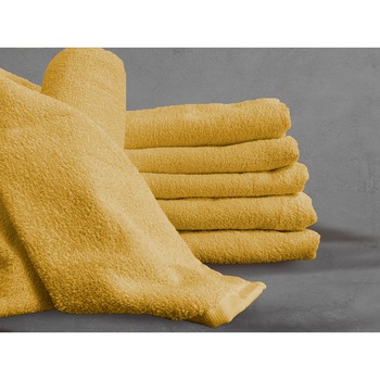 Set 6 prosoape Classic Aglika, 50x90 cm, 100% bumbac, galben Set 6 prosoape Classic Aglika, 50x90 cm, 100% bumbac, galben