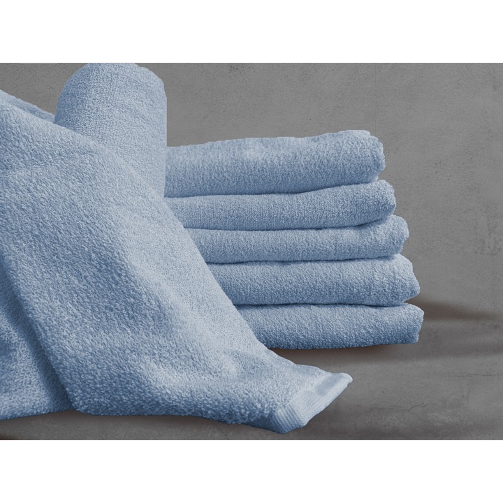 Комплект 6 кърпи Classic Aglika, 50x90 см, 100% памук, Сини