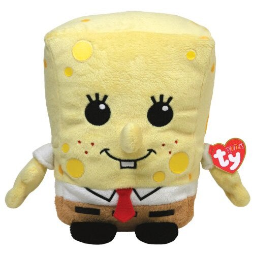 Jucarie de plus Spongebob Sqarepants Play by play, 25 cm, Galben