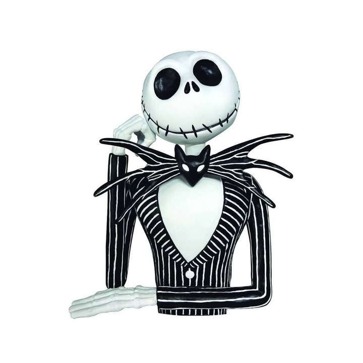 Касичка Jack Skellington Monogram тип бюст, 25 см, бял/черен