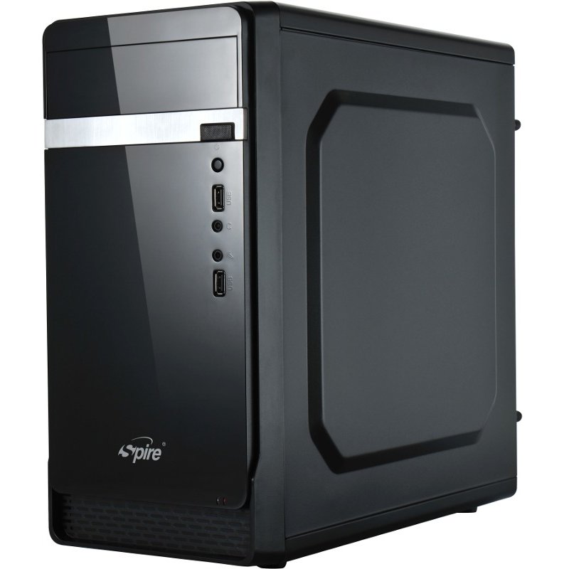 Carcasa Spire Tricer 1412, Micro ATX, Sursa de 420 W, Negru