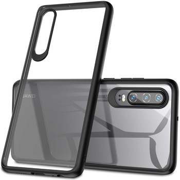 Husa Huawei P30, carcasa spate Hybrid ultra slim, Antisoc, hardcase, Negru Husa Huawei P30, carcasa spate Hybrid ultra slim, Antisoc, hardcase, Negru