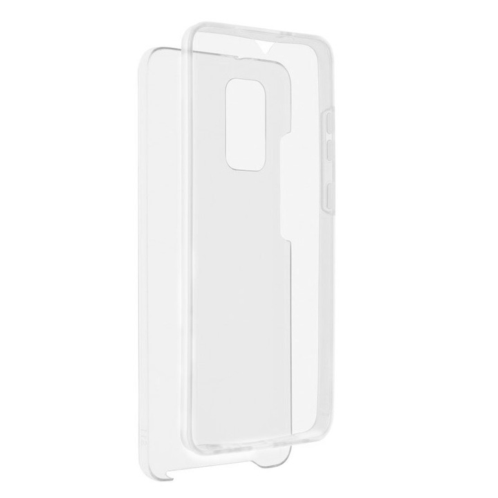 Husa pentru Samsung A51 - 360° Full Body (Fata+Spate) - silicon+plastic - Transparenta - Gekko Mobile Transparent Carcasa