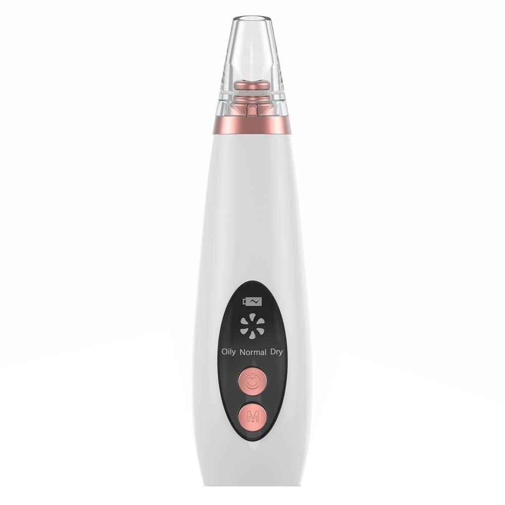 Aparat electric cu vacuum pentru puncte negre, sebum, pori, acnee, lifting facial, 6 capete , afisaj LED , reincarcabil , Alb, BBL1253