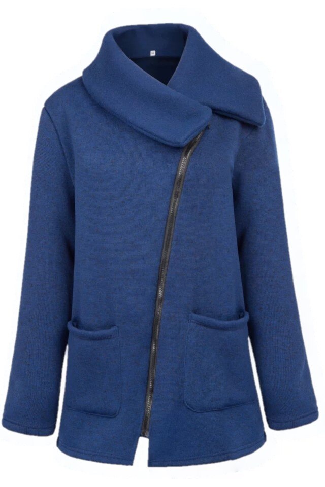 Cardigan Dama din Bumbac, Albastru